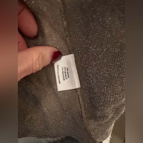 Eileen Fisher Sheer Metallic Gray Cardigan Small - Picture 3 of 3